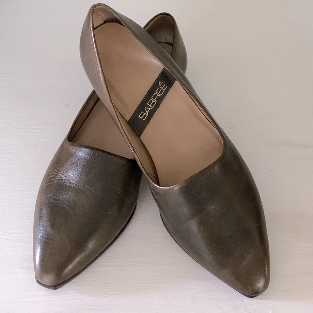 Sabree Leather Flats “Missy” Size 9